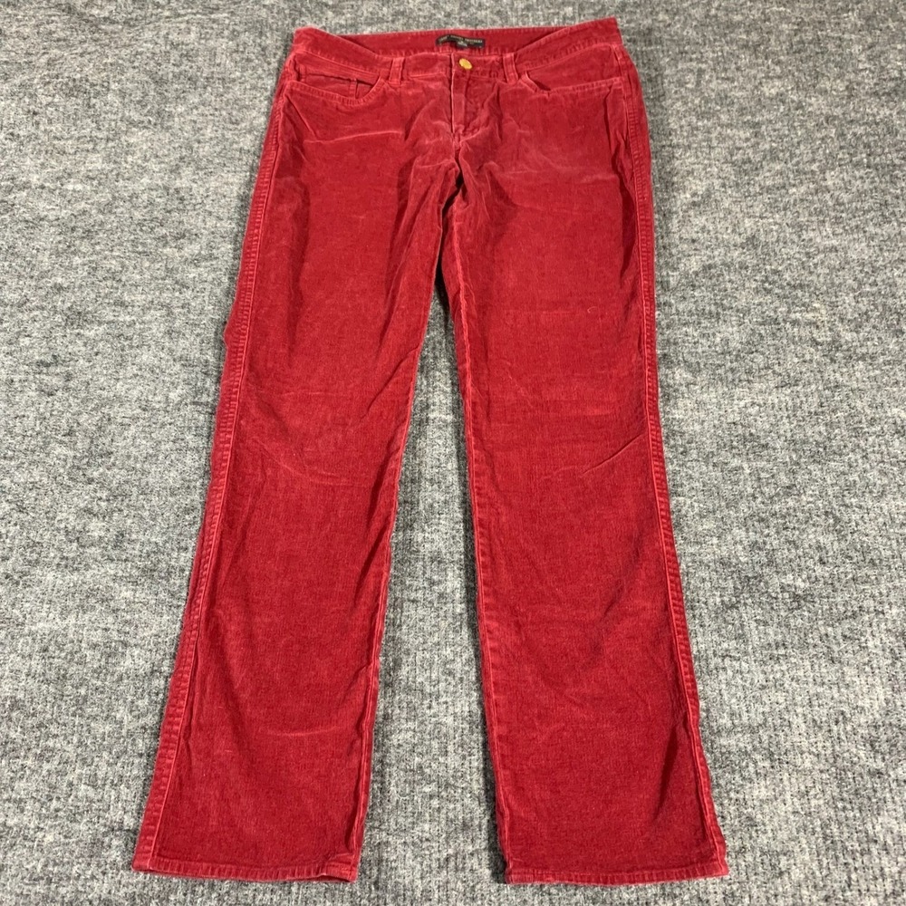 Brooks Brothers Pants Womens 8 Red Corduroy Natalie Fit Straight Leg‎ 32x39 Mid